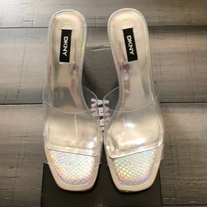 New Never Worn - DKNY Clear Heel Sandal